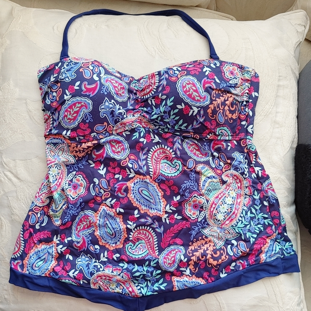 Floral Tankini Swimsuit Top - Picture 1 of 4